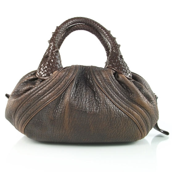 Fendi Nappa Nuvolata Spy Bowler Cognac 1 of 12