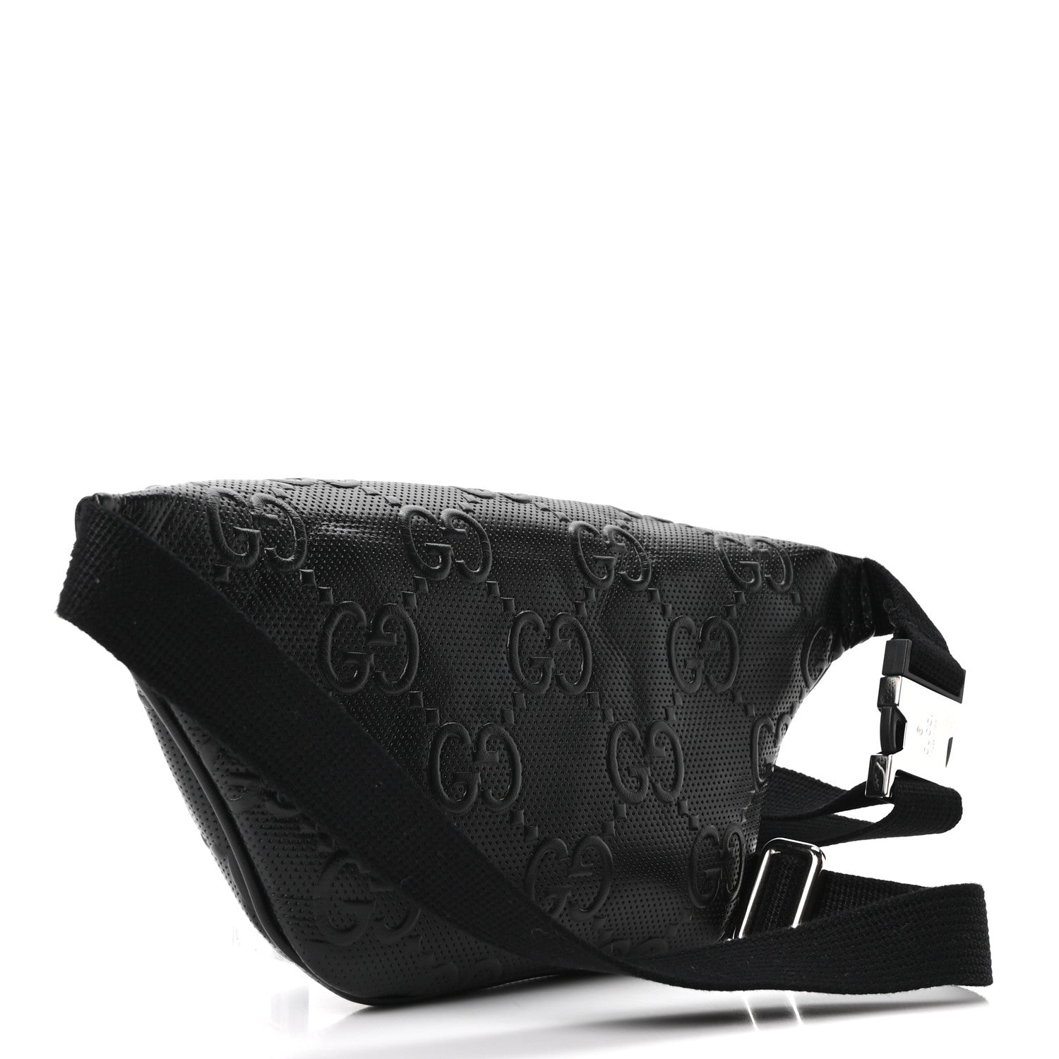 Gucci Calfskin GG Tennis Embossed Belt Bag Black 5 of 19