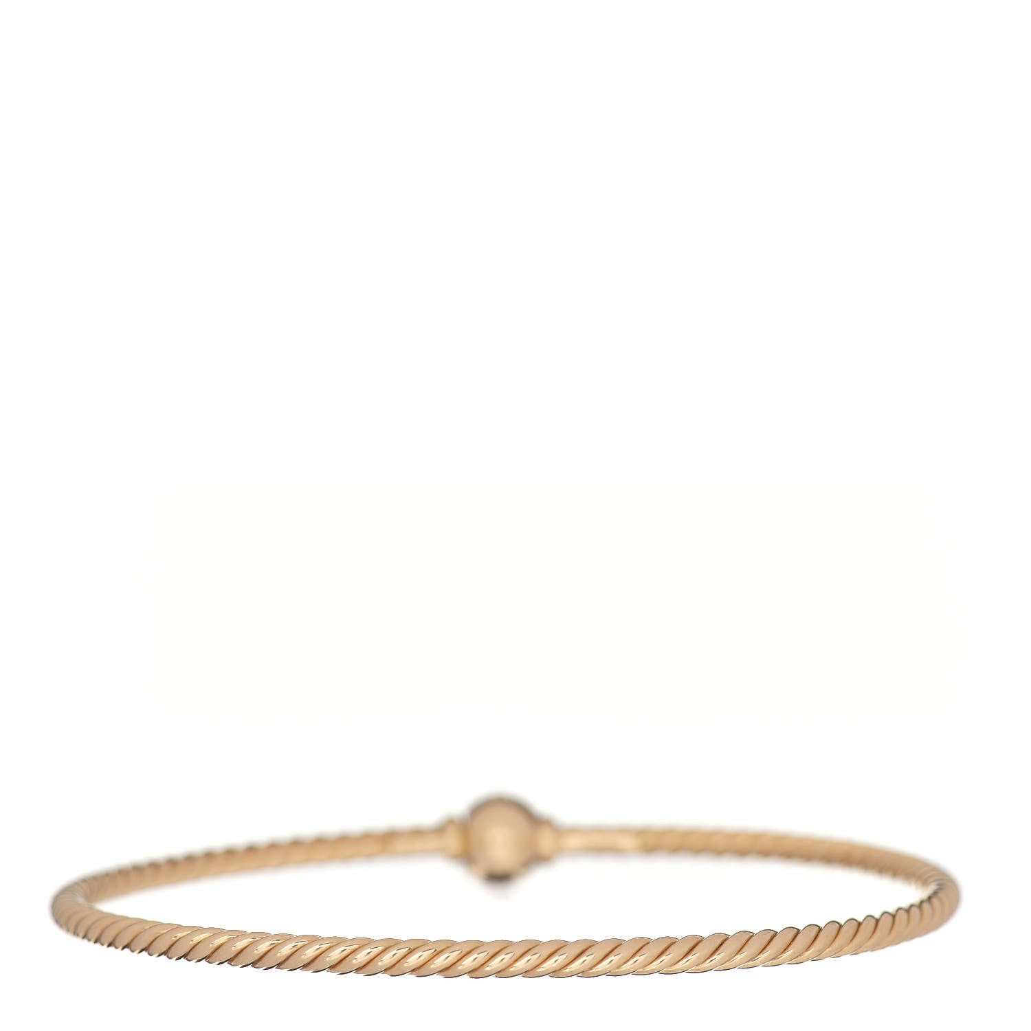 David Yurman 18K Yellow Gold Diamond 4mm Solari Center Station Bracelet 3 of 4