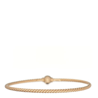 David Yurman 18K Yellow Gold Diamond 4mm Solari Center Station Bracelet 3 of 4