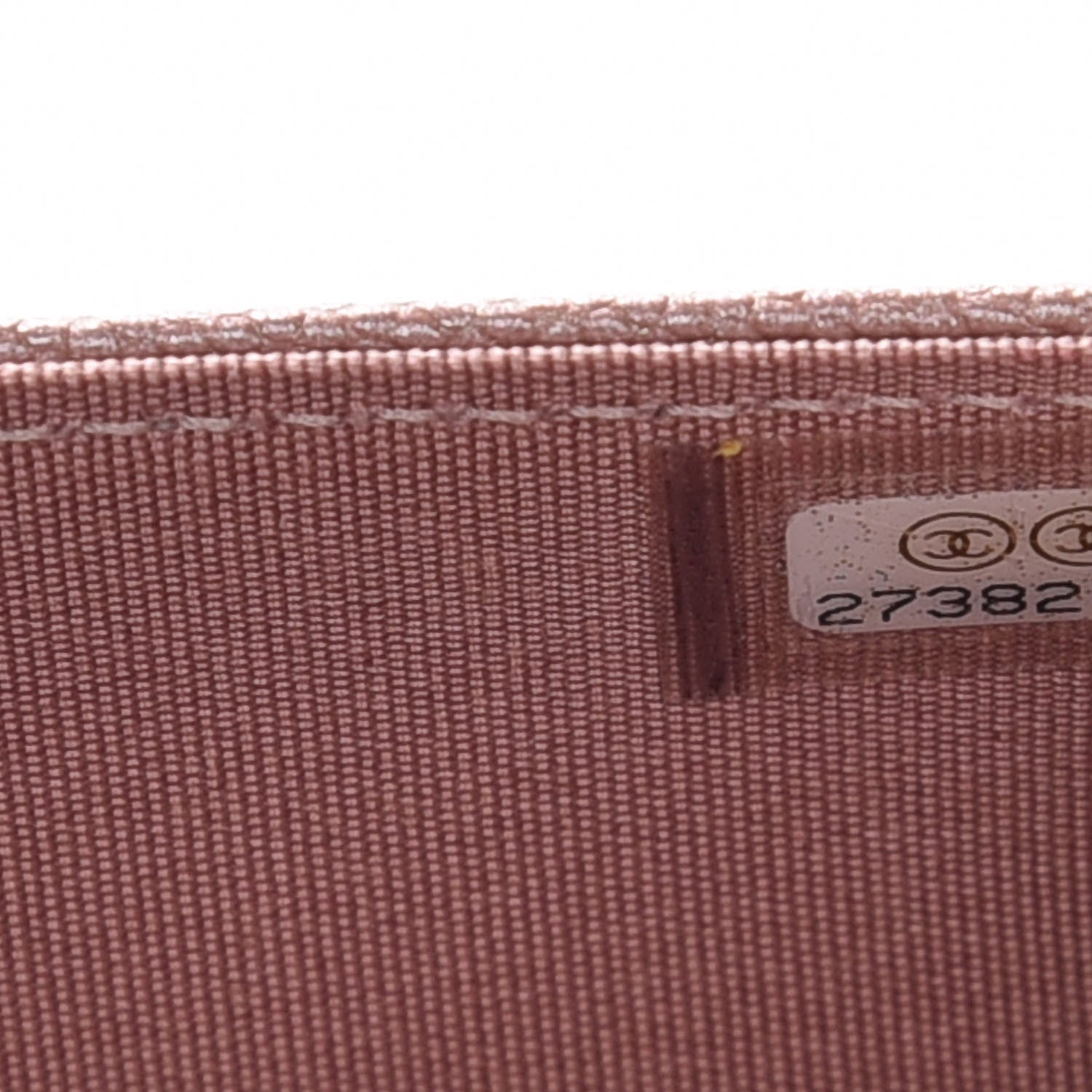 Chanel Metallic Caviar Chevron Quilted Vintage Mademoiselle Wallet On Chain WOC Pink 10 of 11
