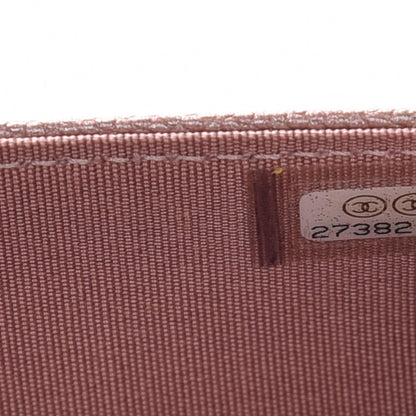 Chanel Metallic Caviar Chevron Quilted Vintage Mademoiselle Wallet On Chain WOC Pink 10 of 11
