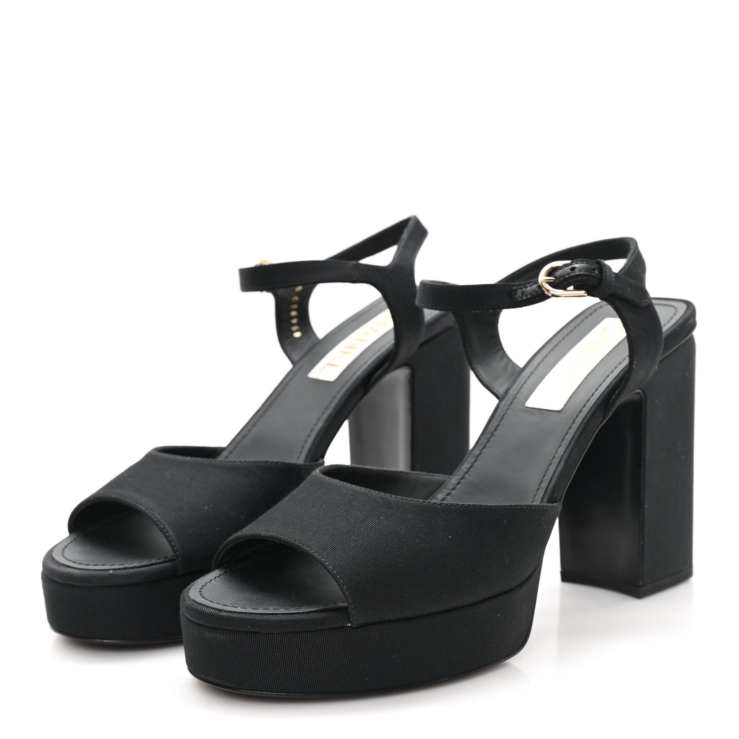Grosgrain Platform Sandals 41 Black