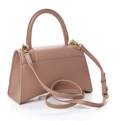 Balenciaga Grained Calfskin Small Hourglass Top Handle Bag Nude Beige 3 of 9