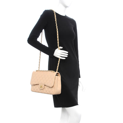 Chanel Caviar Quilted Jumbo Double Flap Beige Clair 2 of 13