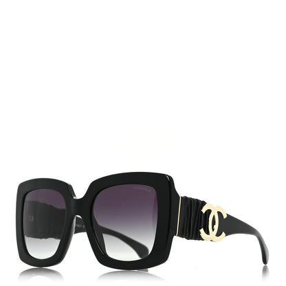 Chanel Acetate Calfskin Square Sunglasses 5474-Q-A Black 1 of 9