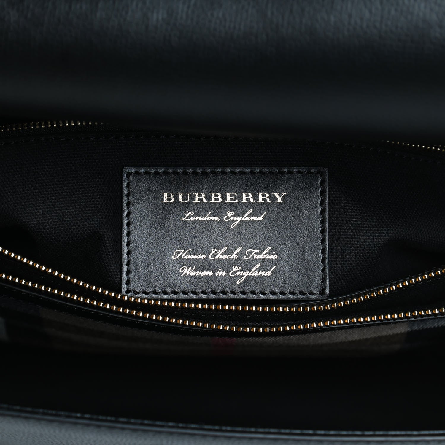Burberry Derby Calfskin House Check Medium Camberley Black 6 of 12