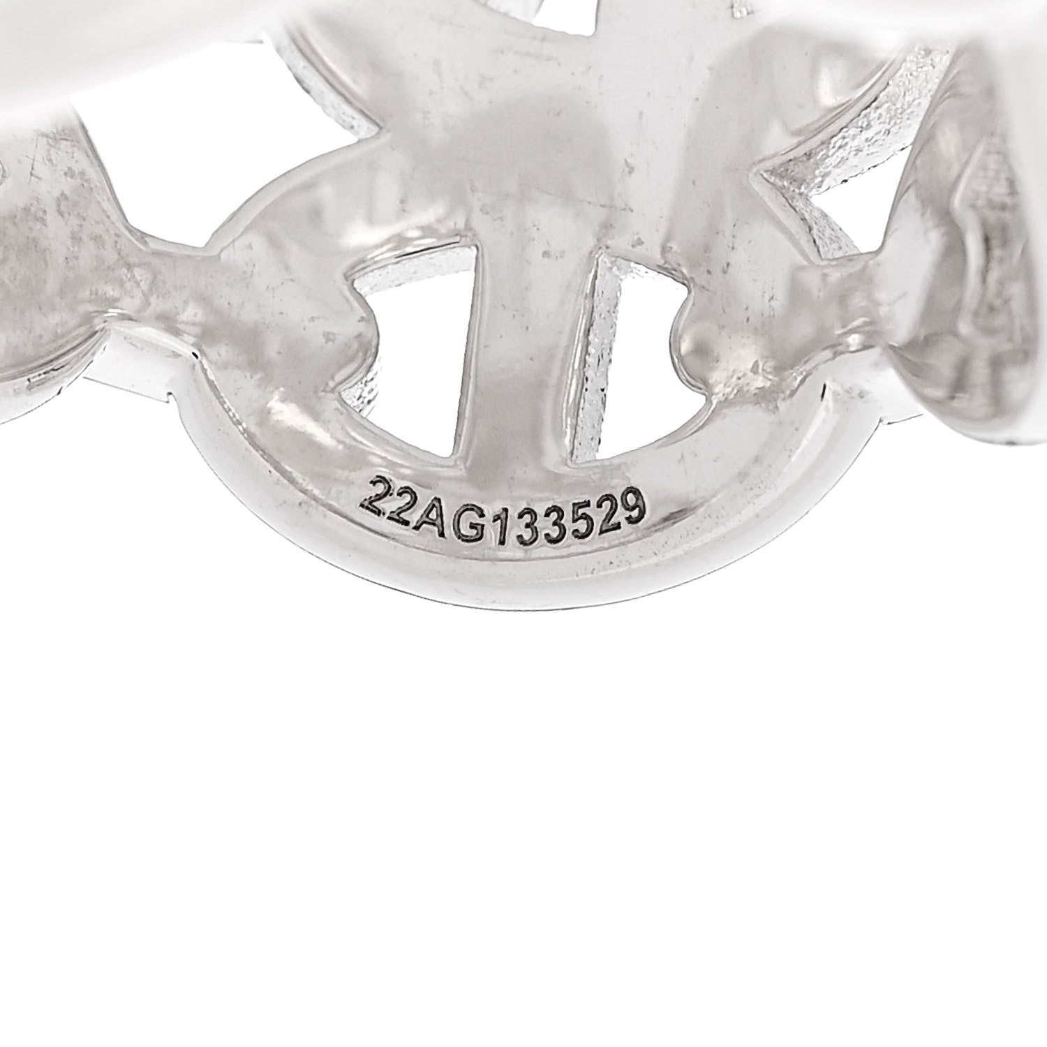 Hermes Sterling Silver GM Chaine d'Ancre Enchainee Band Ring 54 7 5 of 7