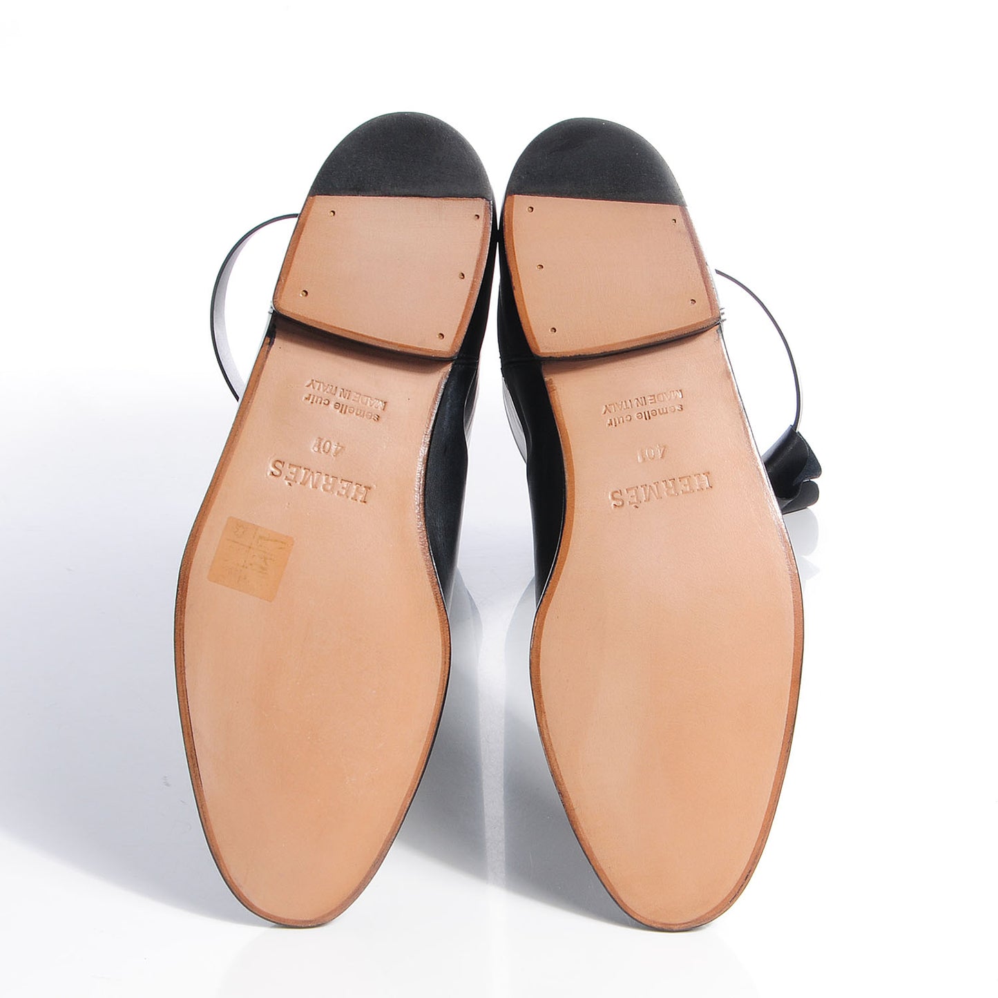 Box Calfskin Equestrian Jumping Boots 40.5 Black