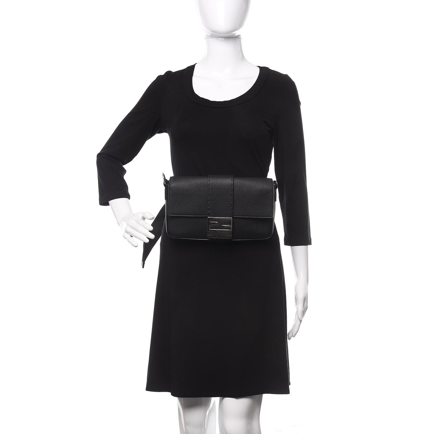 Cuoio Romano Selleria Belt Baguette Bag Black