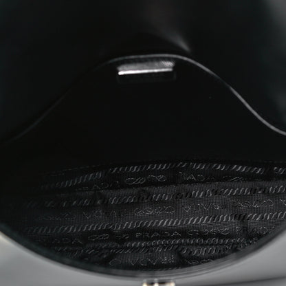 Prada Spazzolato Cleo Flap Adjustable Strap Shoulder Bag Black 5 of 9