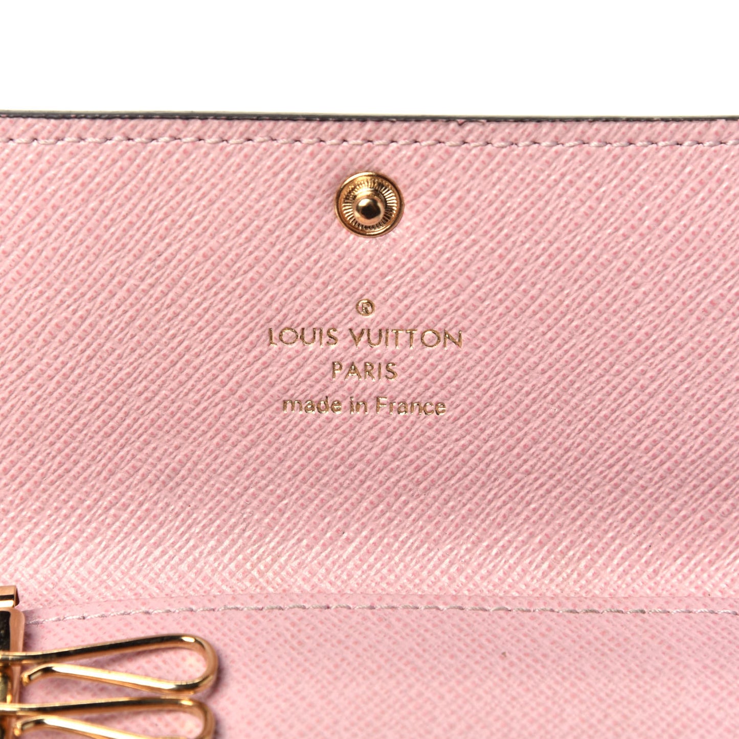 Damier Ebene Multicles 6 Key Holder Rose Ballerine