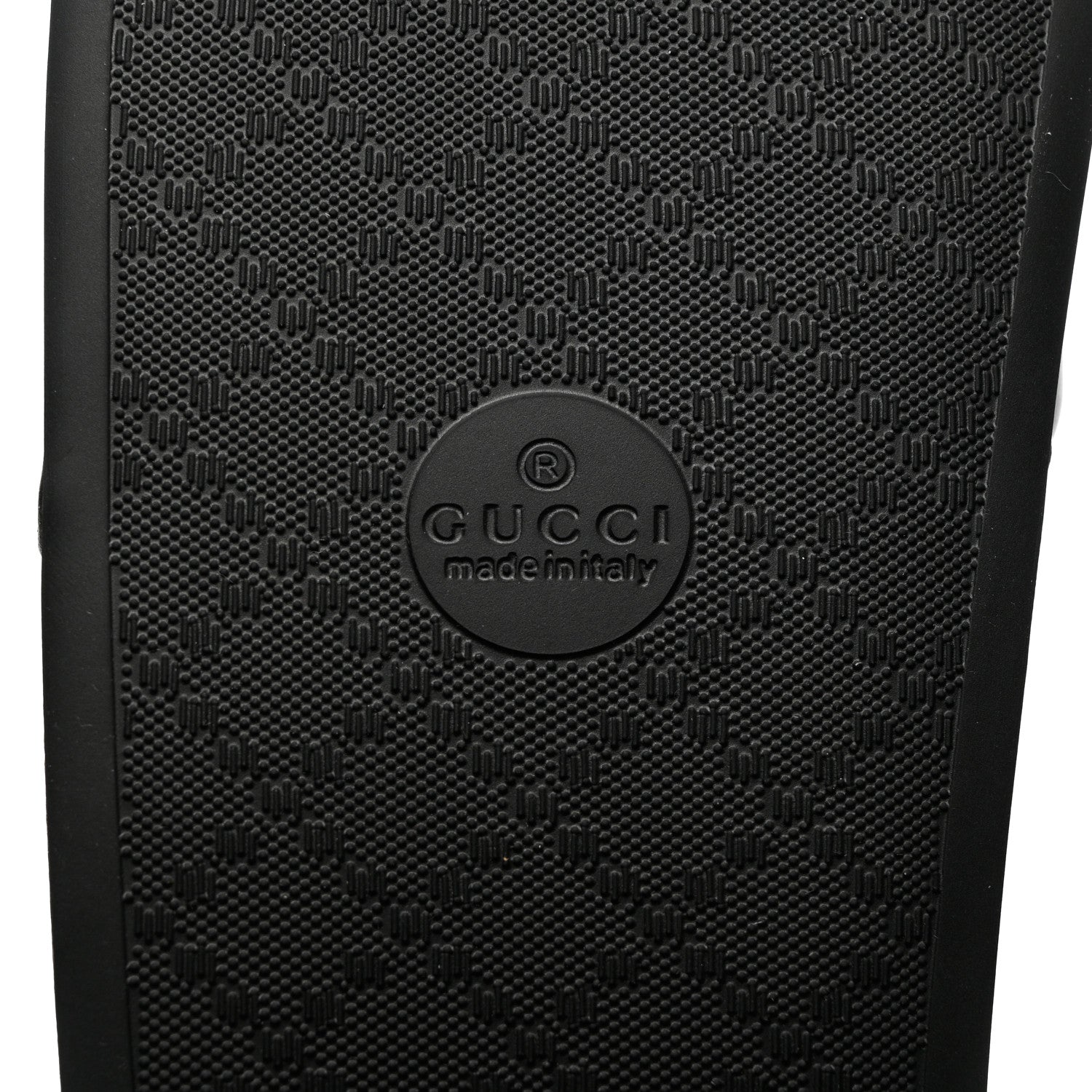 Gucci Nappa Miro Soft Calfskin Interlocking G Mens Slide Sandals 9 Black White 7 of 8