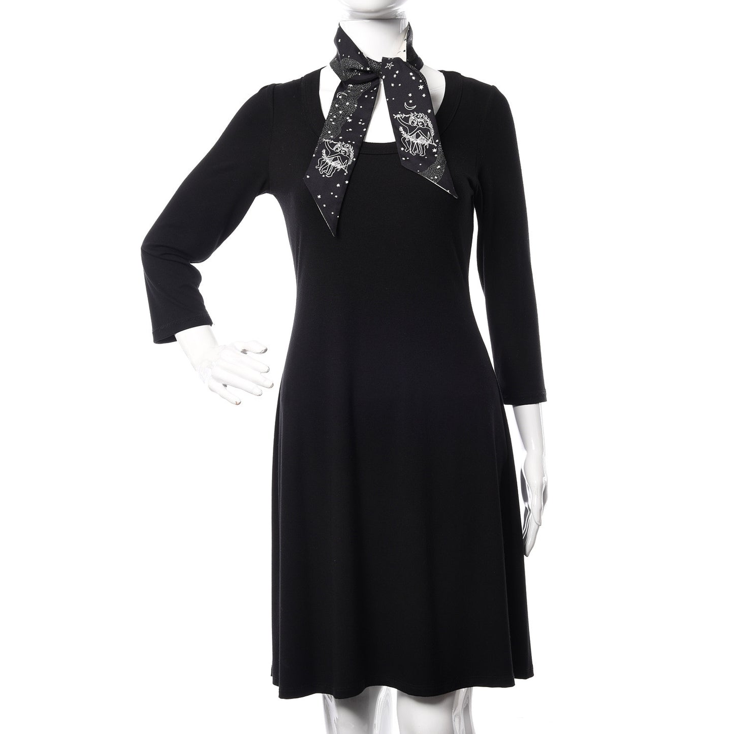 Silk Zodiac Gemini Mitzah Scarf Black