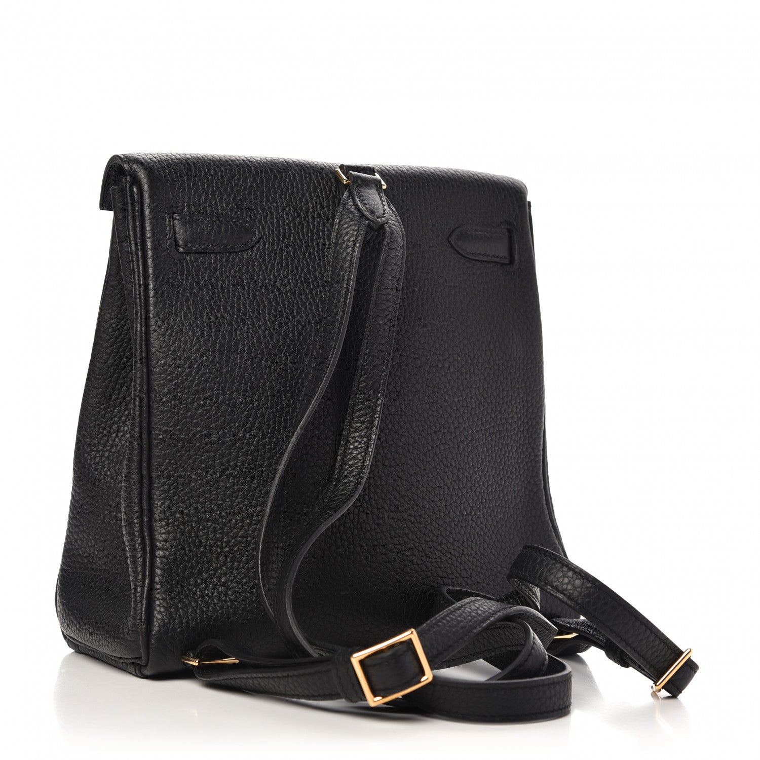 Hermes Taurillon Clemence Kelly Ado Backpack Black 2 of 9
