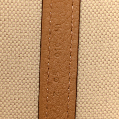 Hermes Toile Militaire Vache Country Garden Party 30 TPM Tote Beton Biscuit 8 of 10