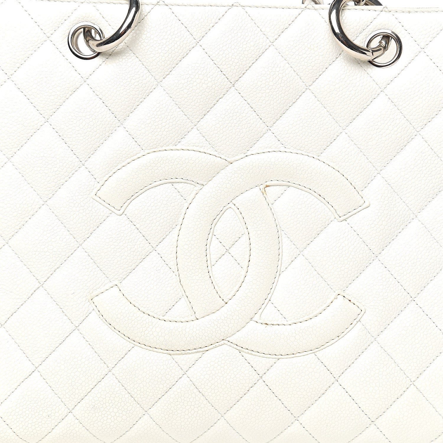 Chanel Caviar Quilted Grand Shopping Tote GST White 23 of 23
