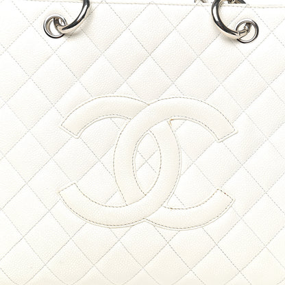 Chanel Caviar Quilted Grand Shopping Tote GST White 23 of 23