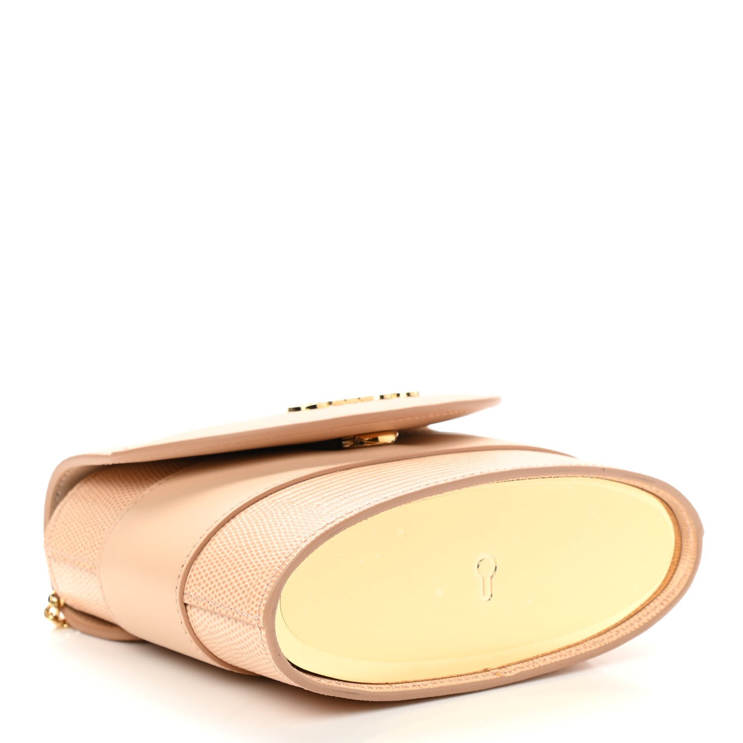 Calfskin Lizard Embossed Small Aby Lock Delicate Pink