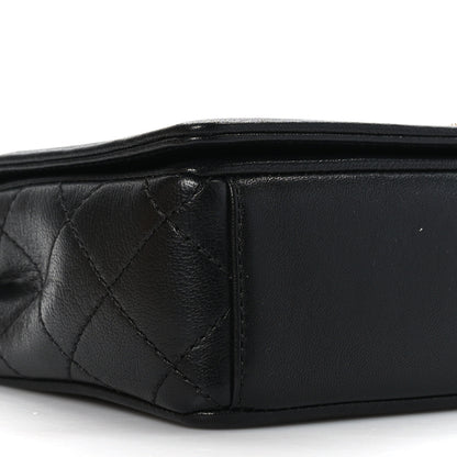 Chanel Sheepskin Quilted Small Vintage Mademoiselle Flap Black 8 of 9