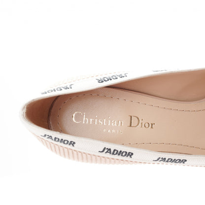 Christian Dior Technical Canvas Ribbon Embroidered J'Adior 65mm Pumps 37 Powder Nude 6 of 8