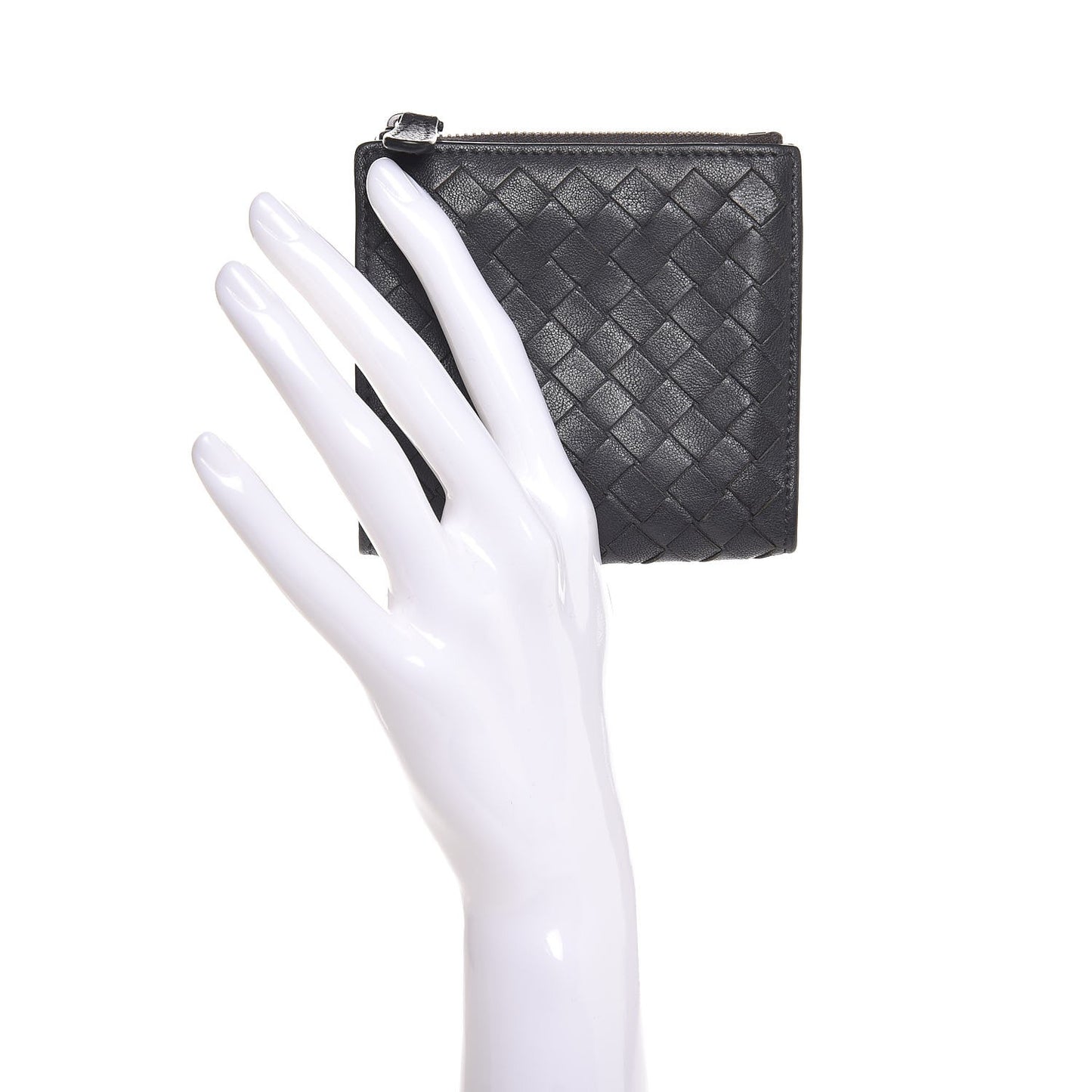 Nappa Intrecciato Bi-Fold Wallet Grey