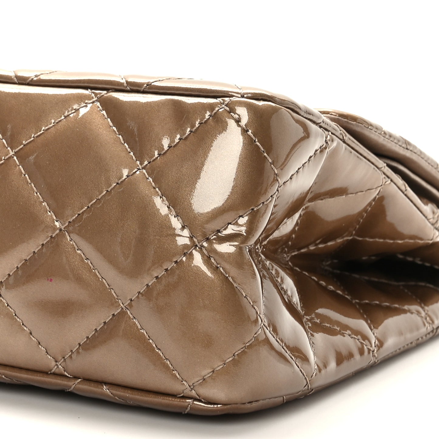 Patent Quilted 2.55 Reissue 227 Flap Taupe