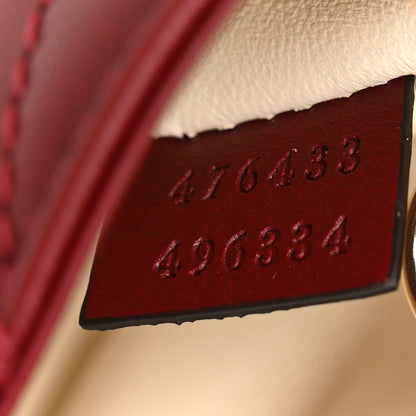 Gucci Calfskin Matelasse Super Mini GG Marmont Shoulder Bag Rosso Ancora 7 of 11