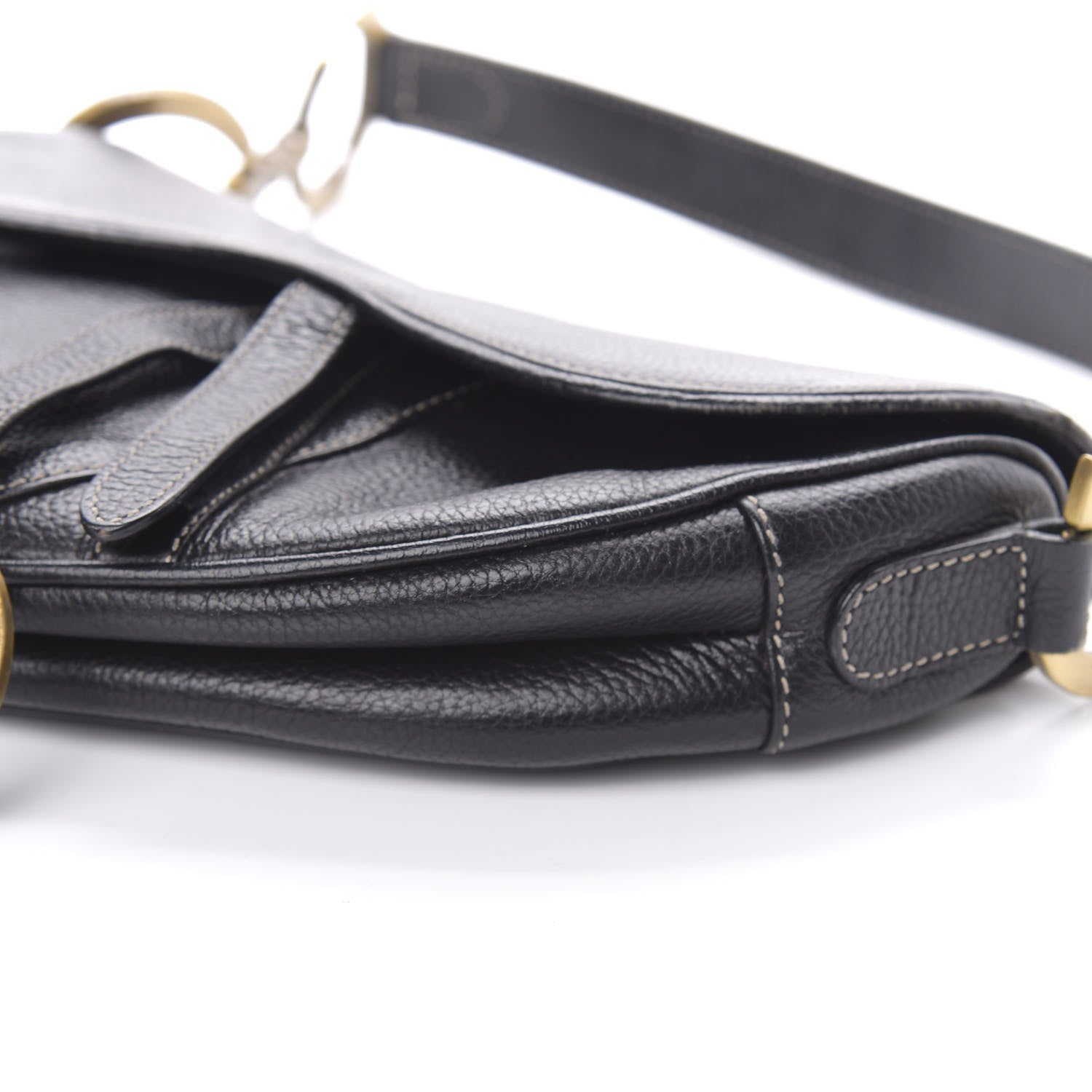 Christian Dior Calfskin Saddle Bag Black 9 of 14