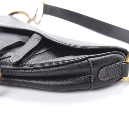 Christian Dior Calfskin Saddle Bag Black 9 of 14