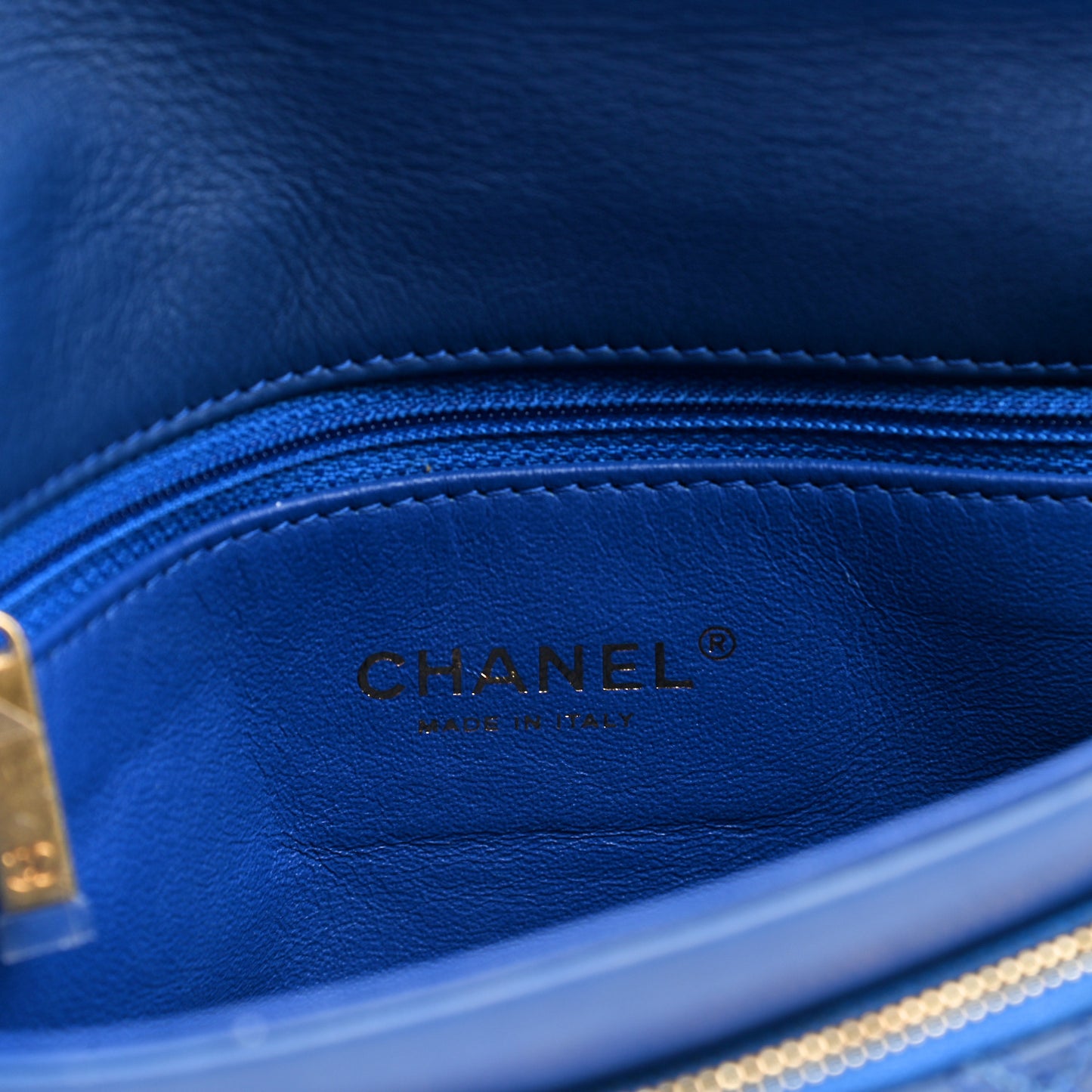 Calfskin Stitched Thin City Clutch Blue
