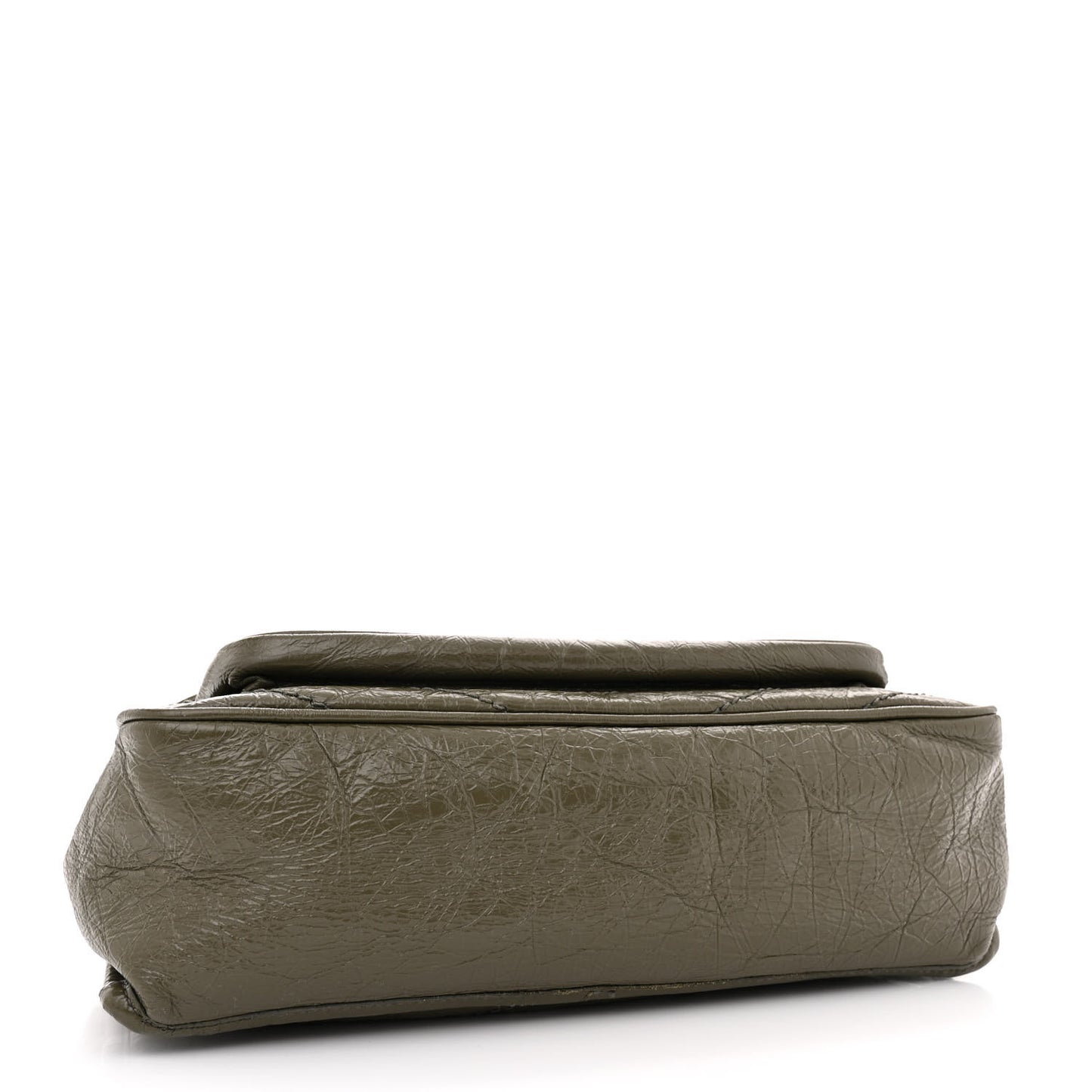 Crinkled Calfskin Matelasse Monogram Medium Niki Chain Satchel Dark Green