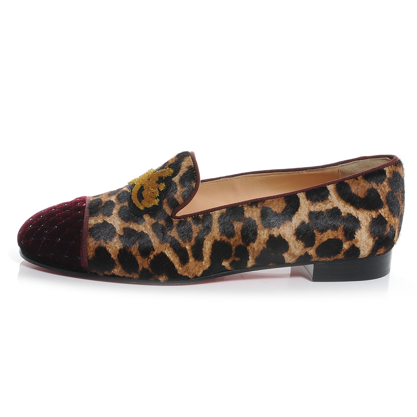 Leopard Print Cap Toe I Love My Loubies Loafers 39