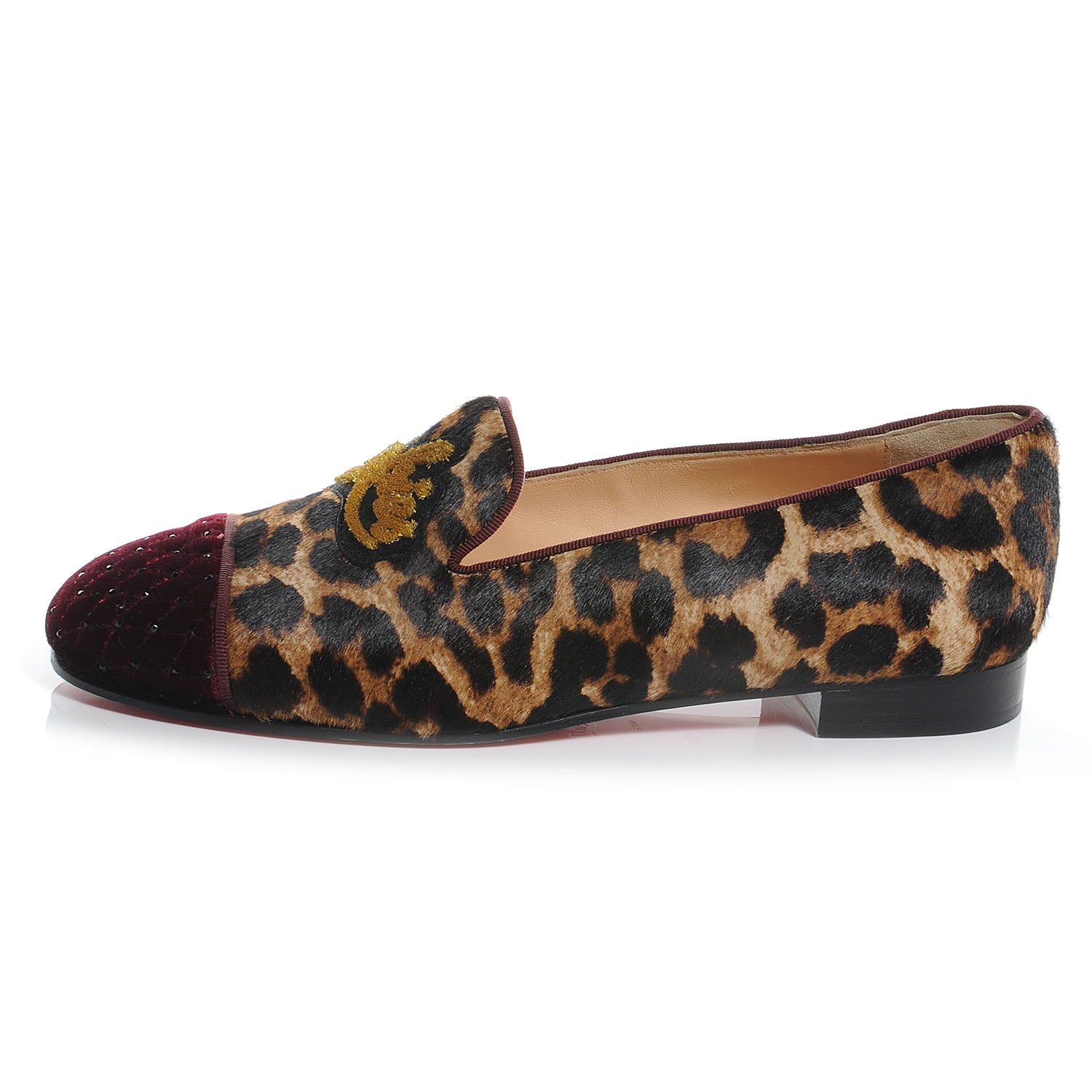 Christian Louboutin Leopard Print Cap Toe I Love My Loubies Loafers 39 1 of 7