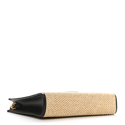 Louis Vuitton Raffia Calfskin Monogram Giant Pouch 4 of 9