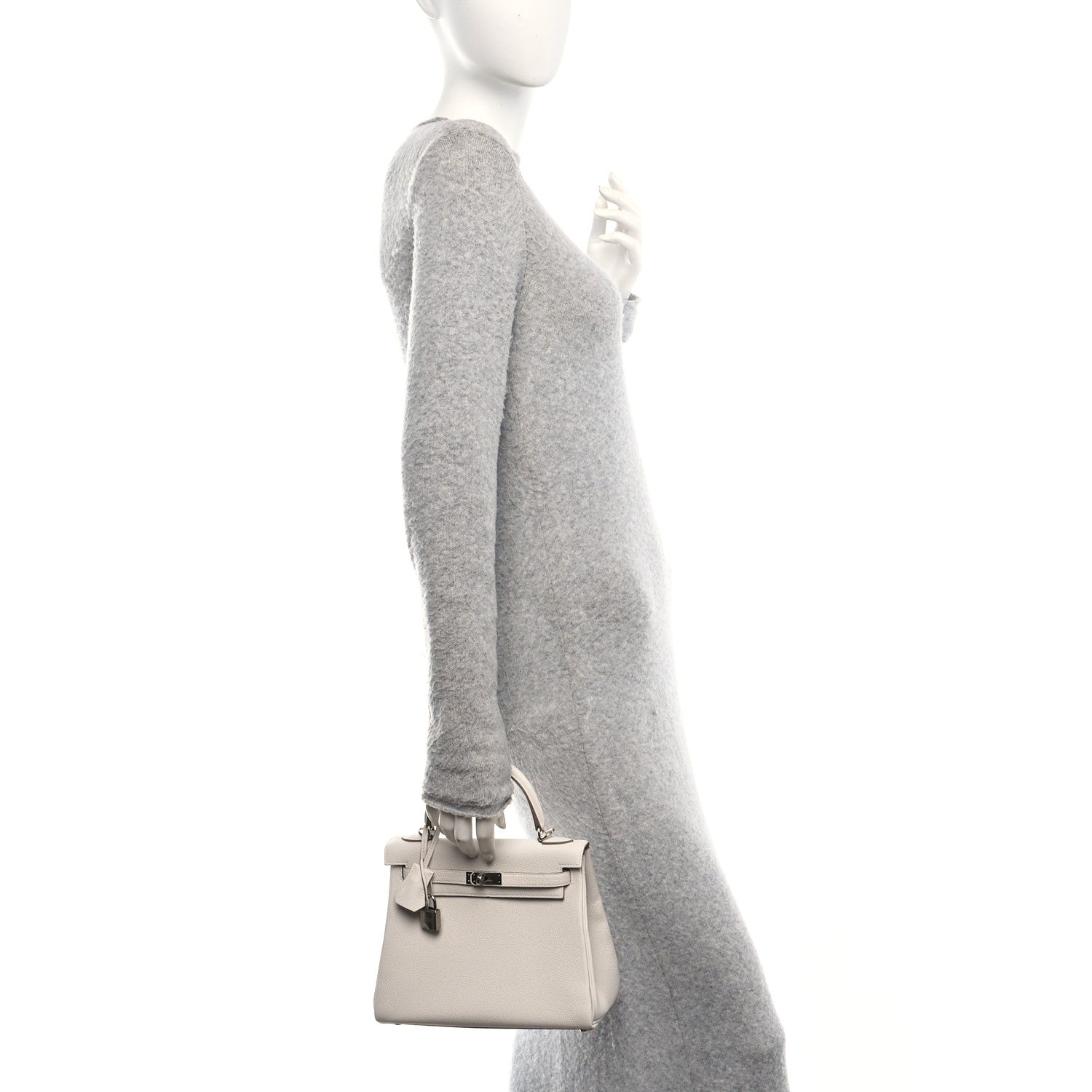 Hermes Togo Kelly Retourne 25 Gris Pale 2 of 15