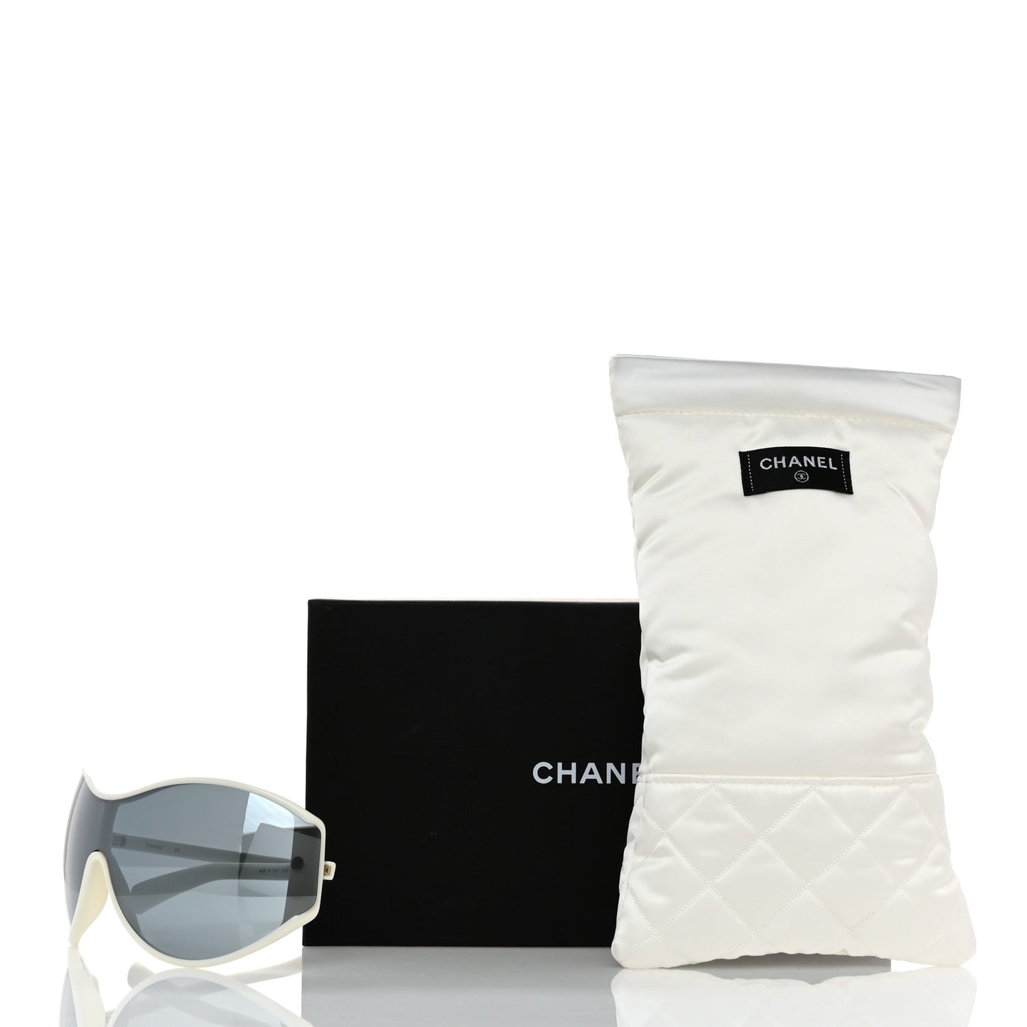 Acetate Mirror Shield Sunglasses 71475 White