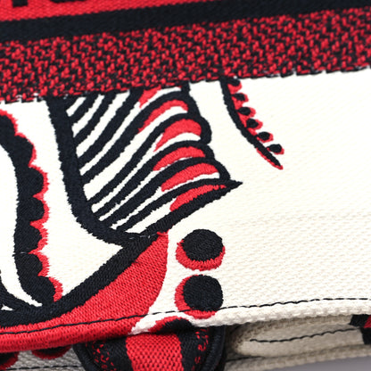 Christian Dior Canvas Embroidered Medium Cupidon Book Tote Latte Multicolor 12 of 14