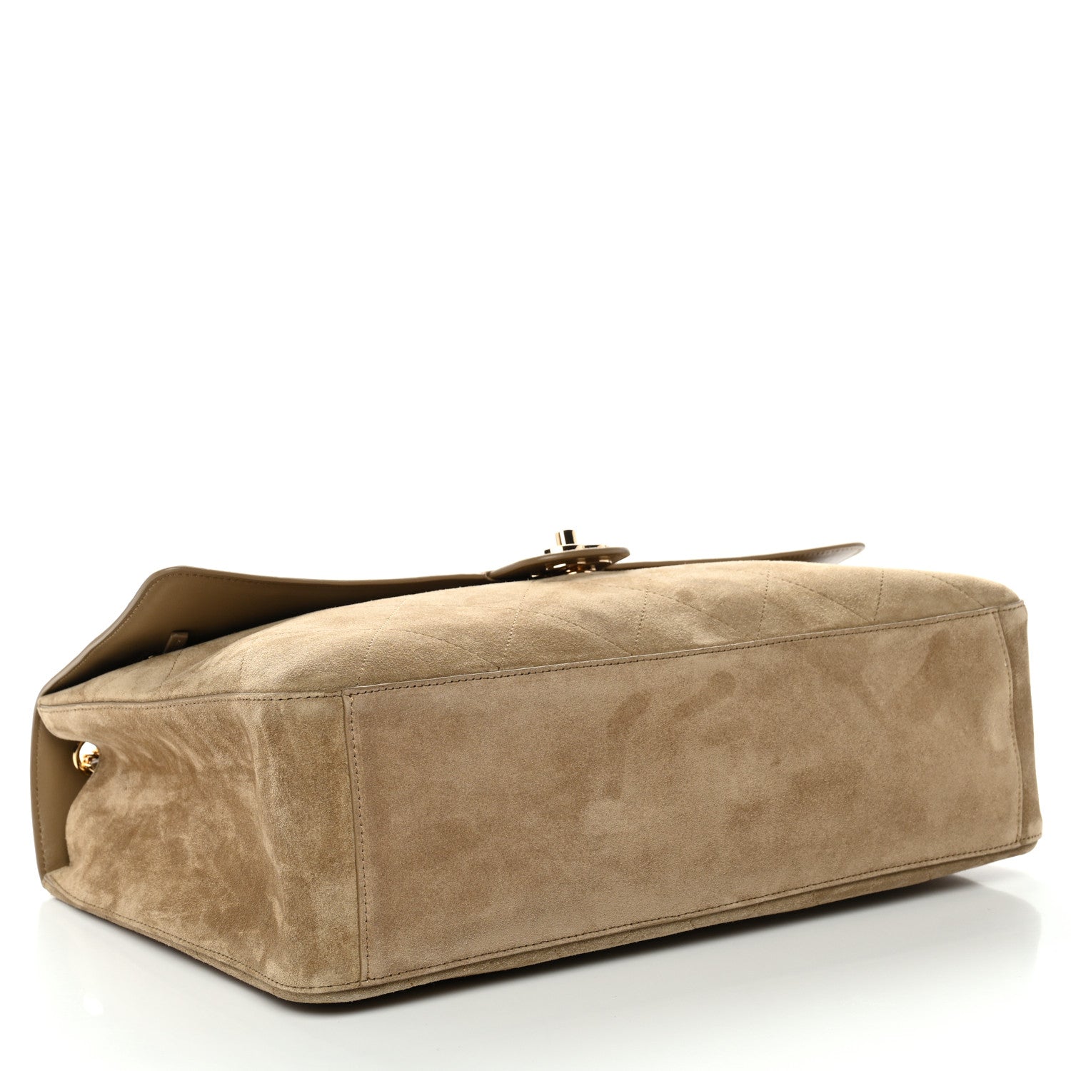 Chanel Suede Calfskin Souplissimo Maxi Flap Dark Beige 3 of 9