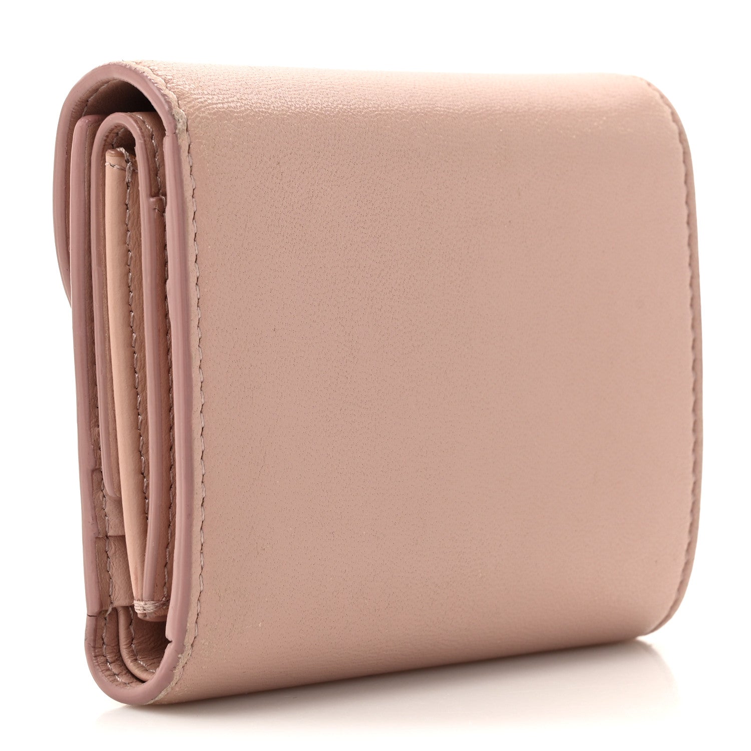 Celine Shiny Calfskin Small Triomph Wallet Antique Rose 3 of 14