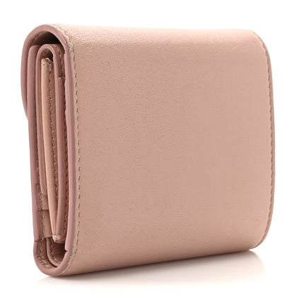 Celine Shiny Calfskin Small Triomph Wallet Antique Rose 3 of 14