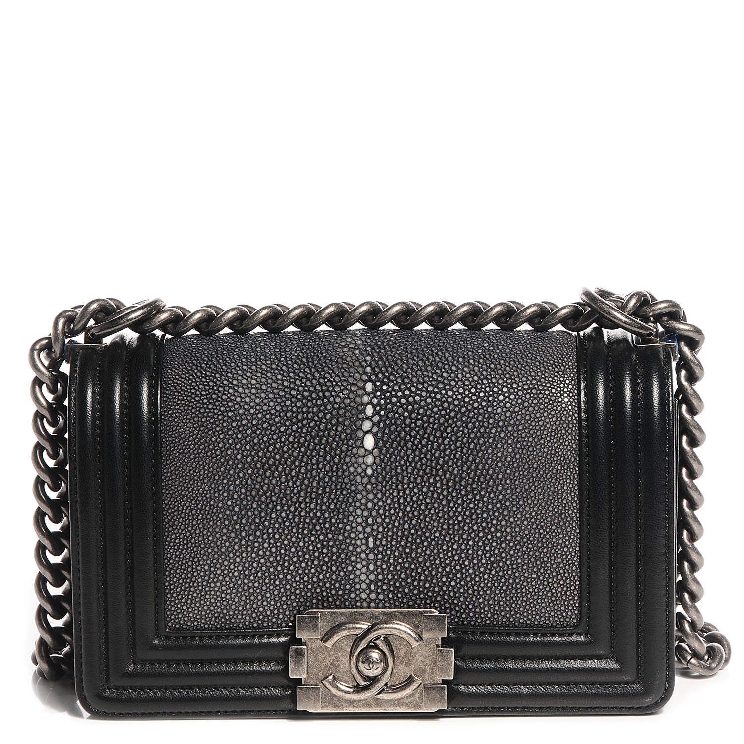 Chanel Galuchat Stingray Small Boy Flap Black 1 of 9