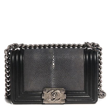 Chanel Galuchat Stingray Small Boy Flap Black 1 of 9