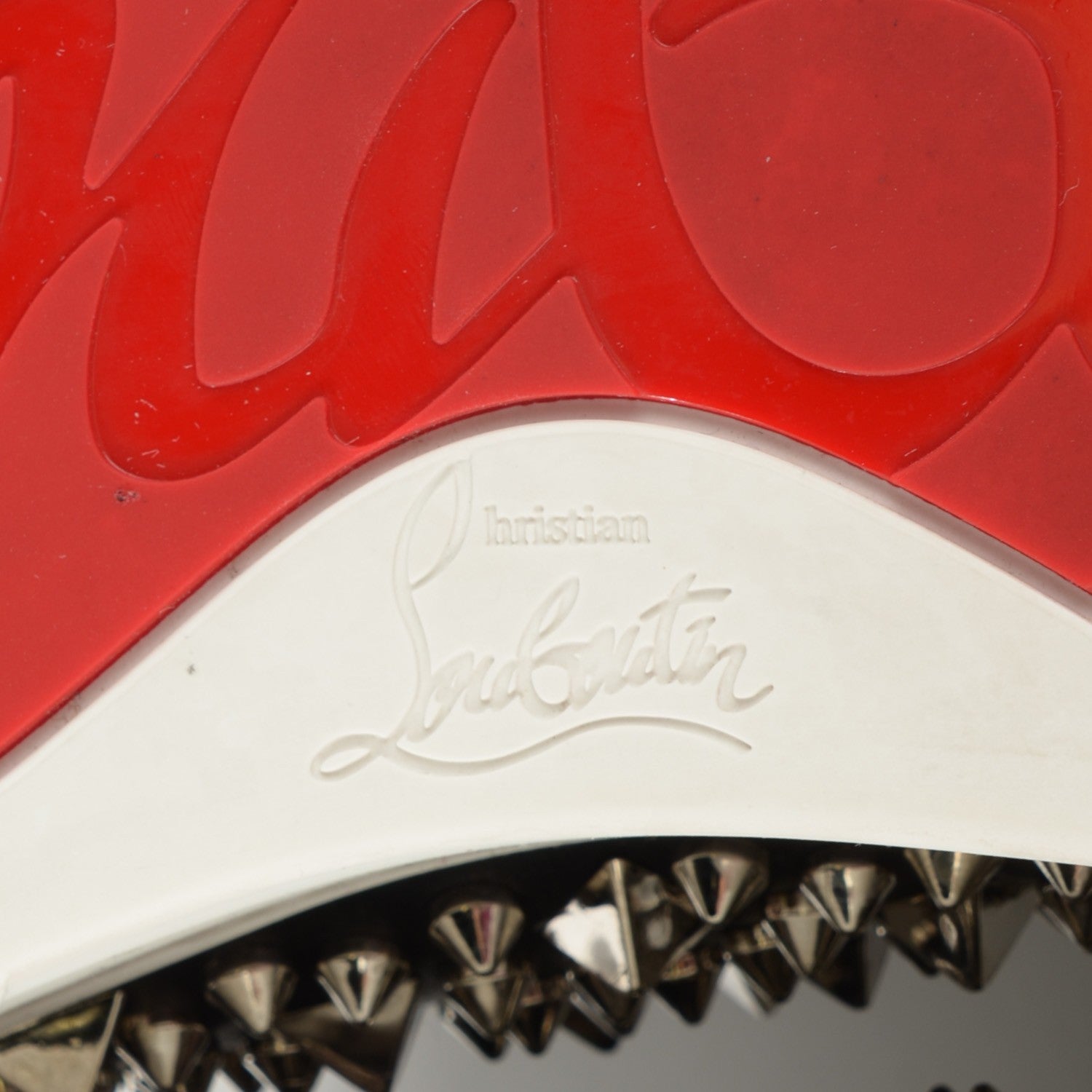 Christian Louboutin Calfskin Louis Pik Pik Spikes Flat Mens Sneakers 41.5 Black 8 of 10