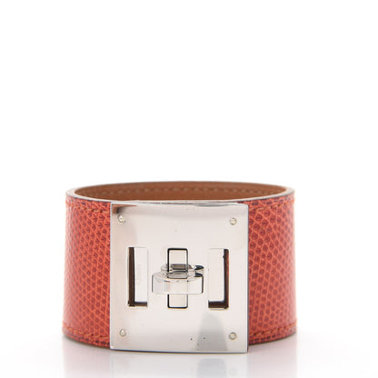 Hermes Lizard Kelly Dog Cuff Sanguine 3 of 9