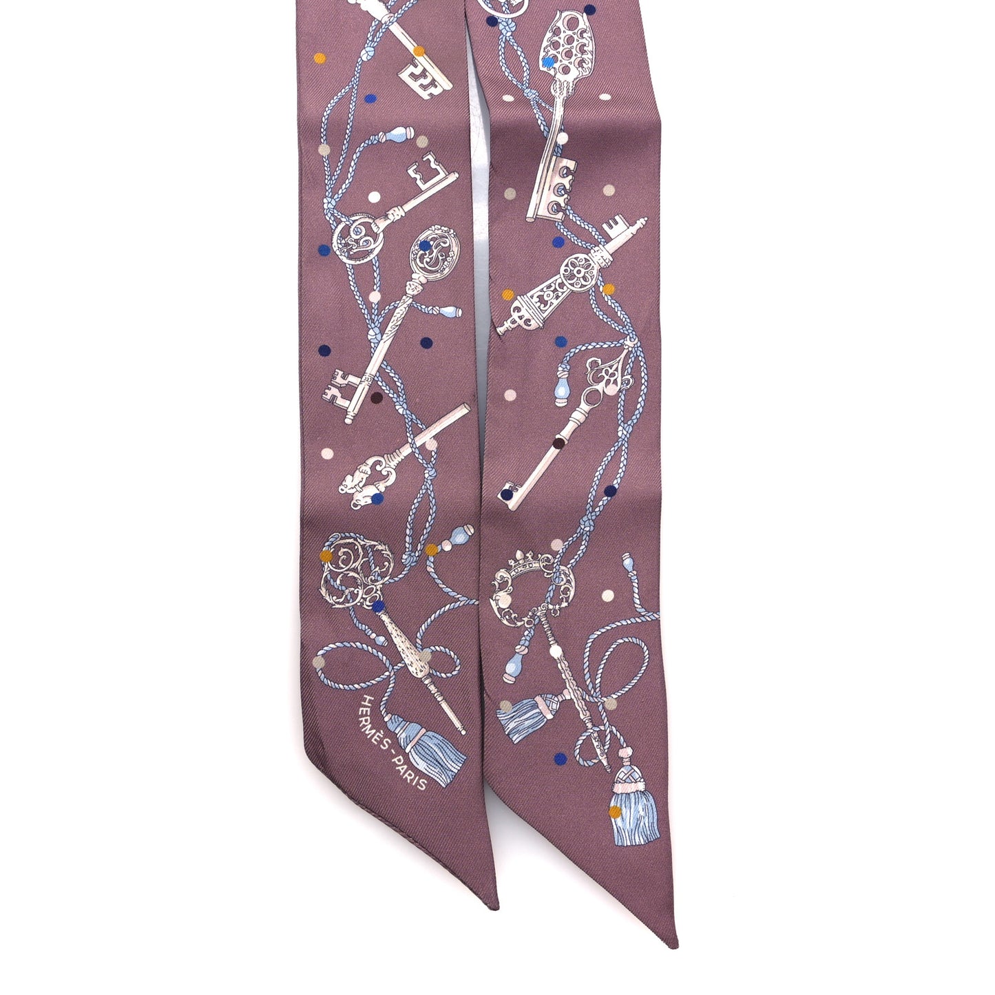 Silk Les Cles A Pois Twilly Marron Glace Gris