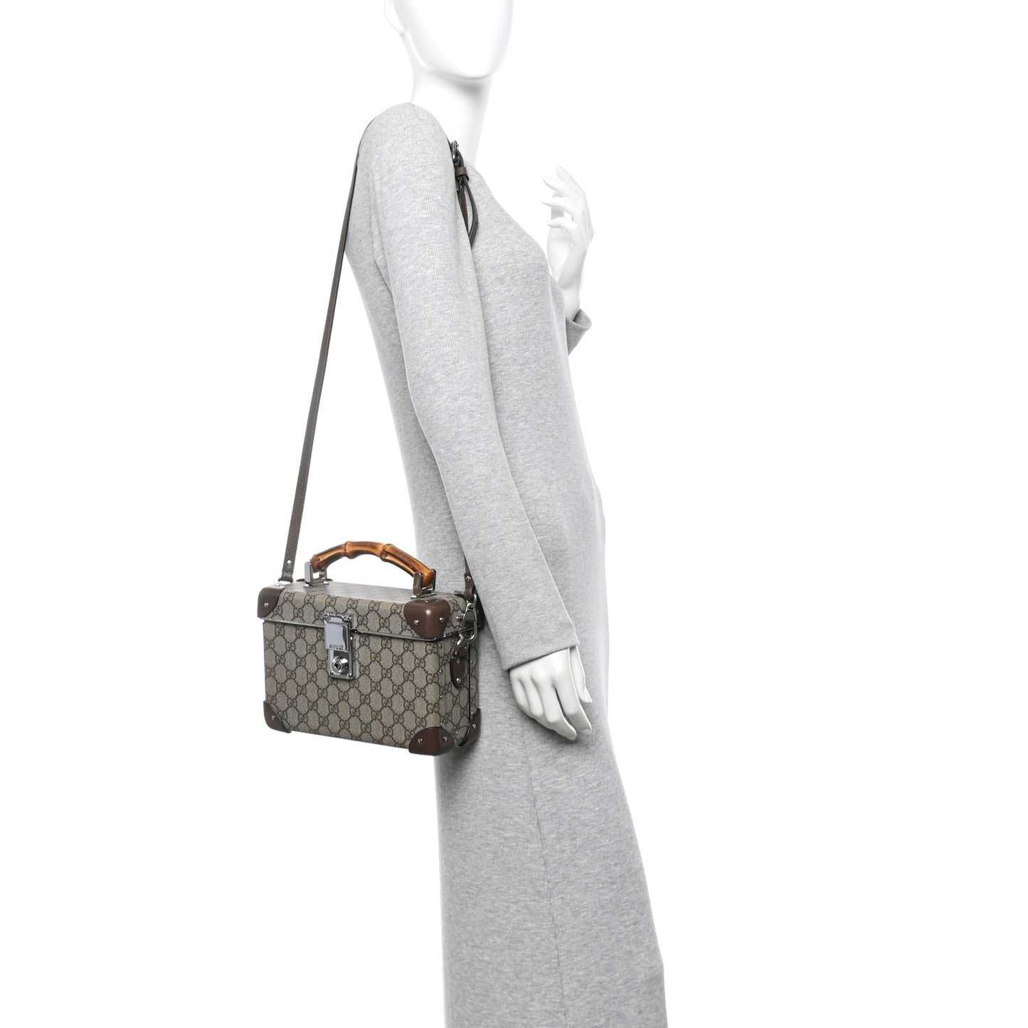 GG Supreme Monogram Globe-Trotter Beauty Case Brown
