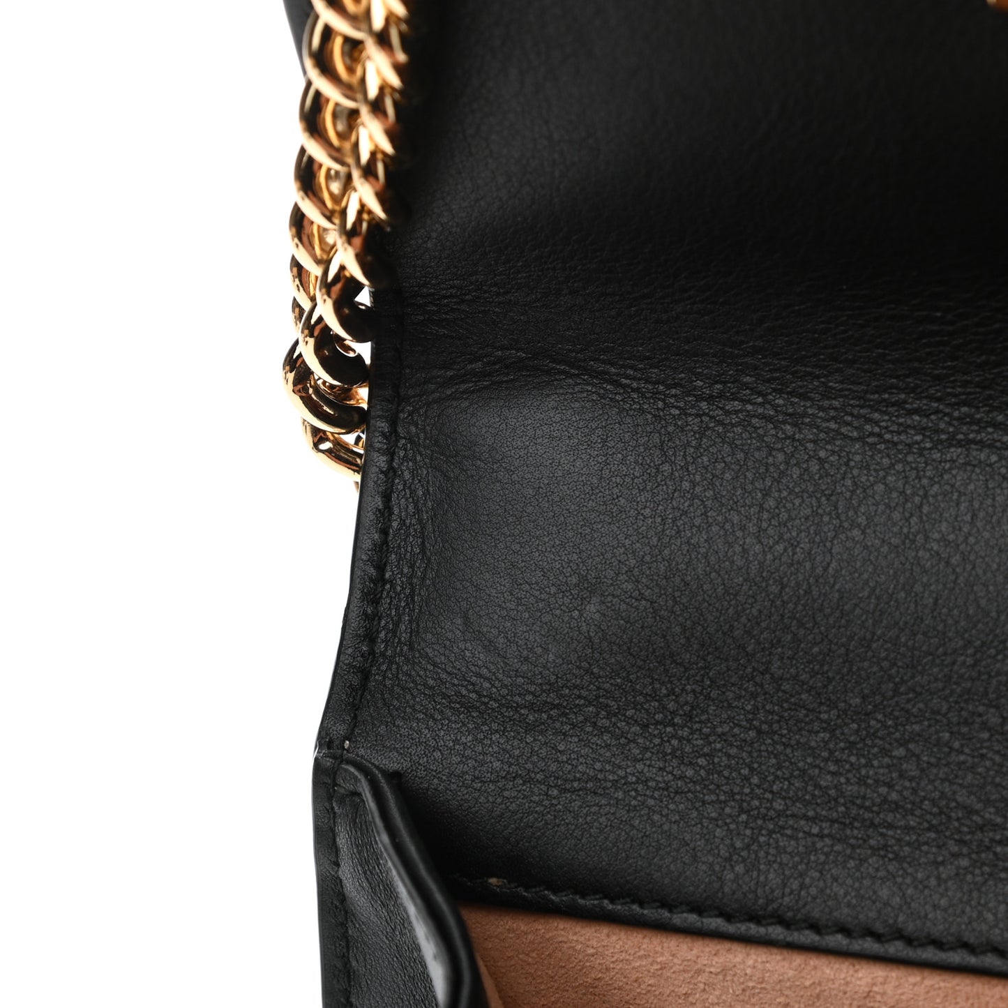 GG Supreme Monogram Bees Small Padlock Shoulder Bag Black