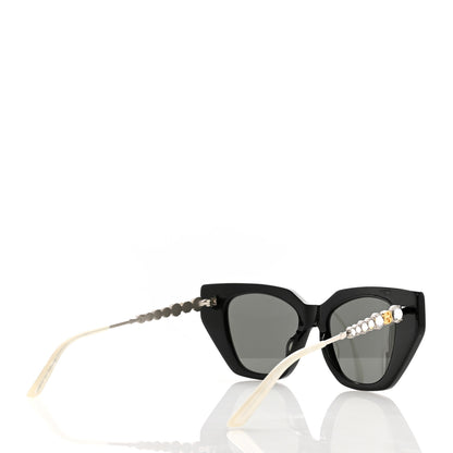 Gucci Acetate Crystal Embellished Cat Eye Sunglasses GG0641S Black 4 of 6