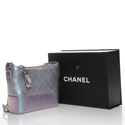 Chanel Iridescent Lambskin Calfskin Quilted Medium Gabrielle Hobo Light Purple 8 of 8